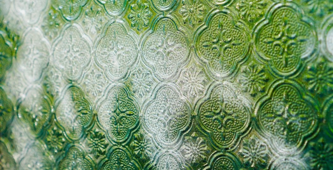 Photo textured glass flush mount